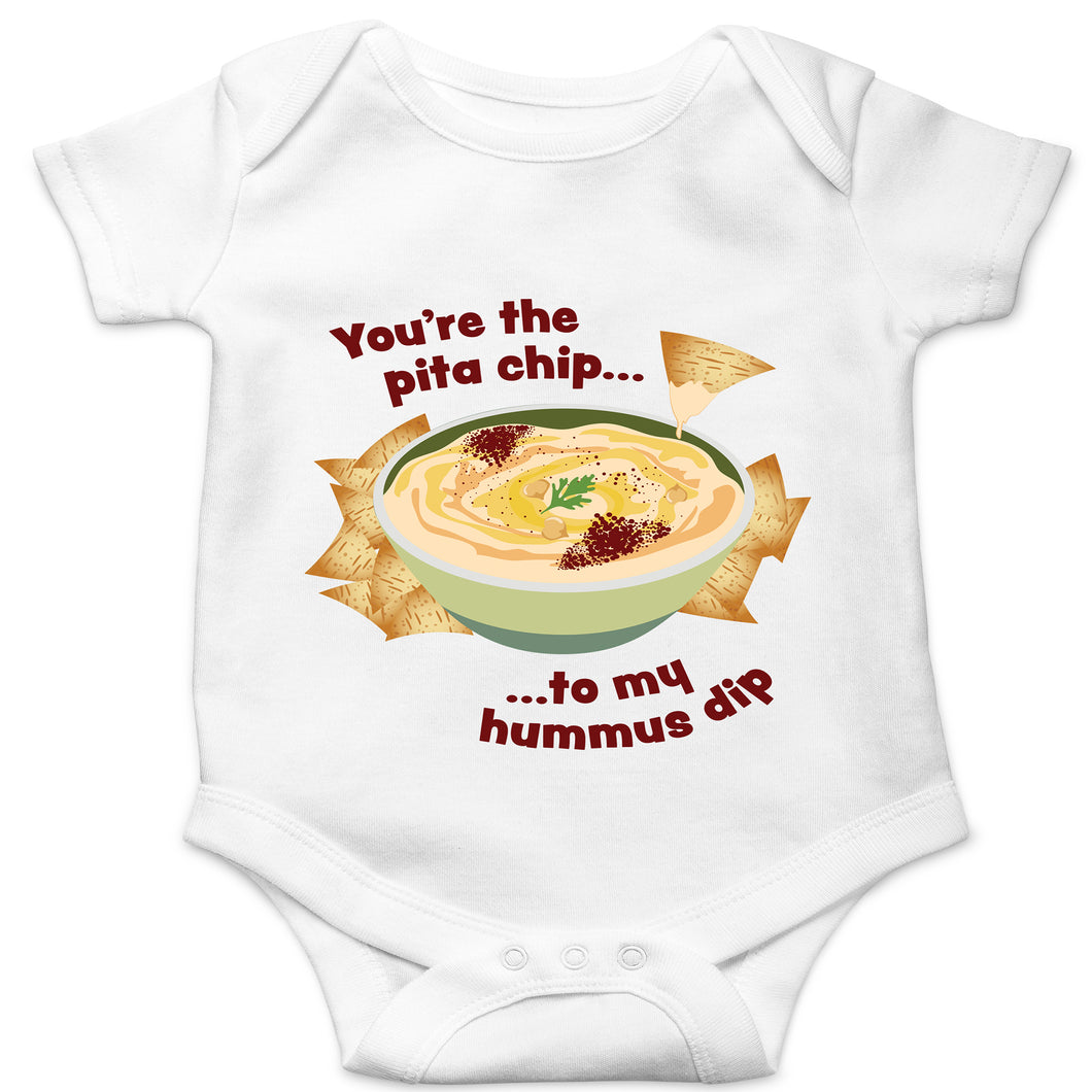 Hummus Short Sleeve Baby Onesie